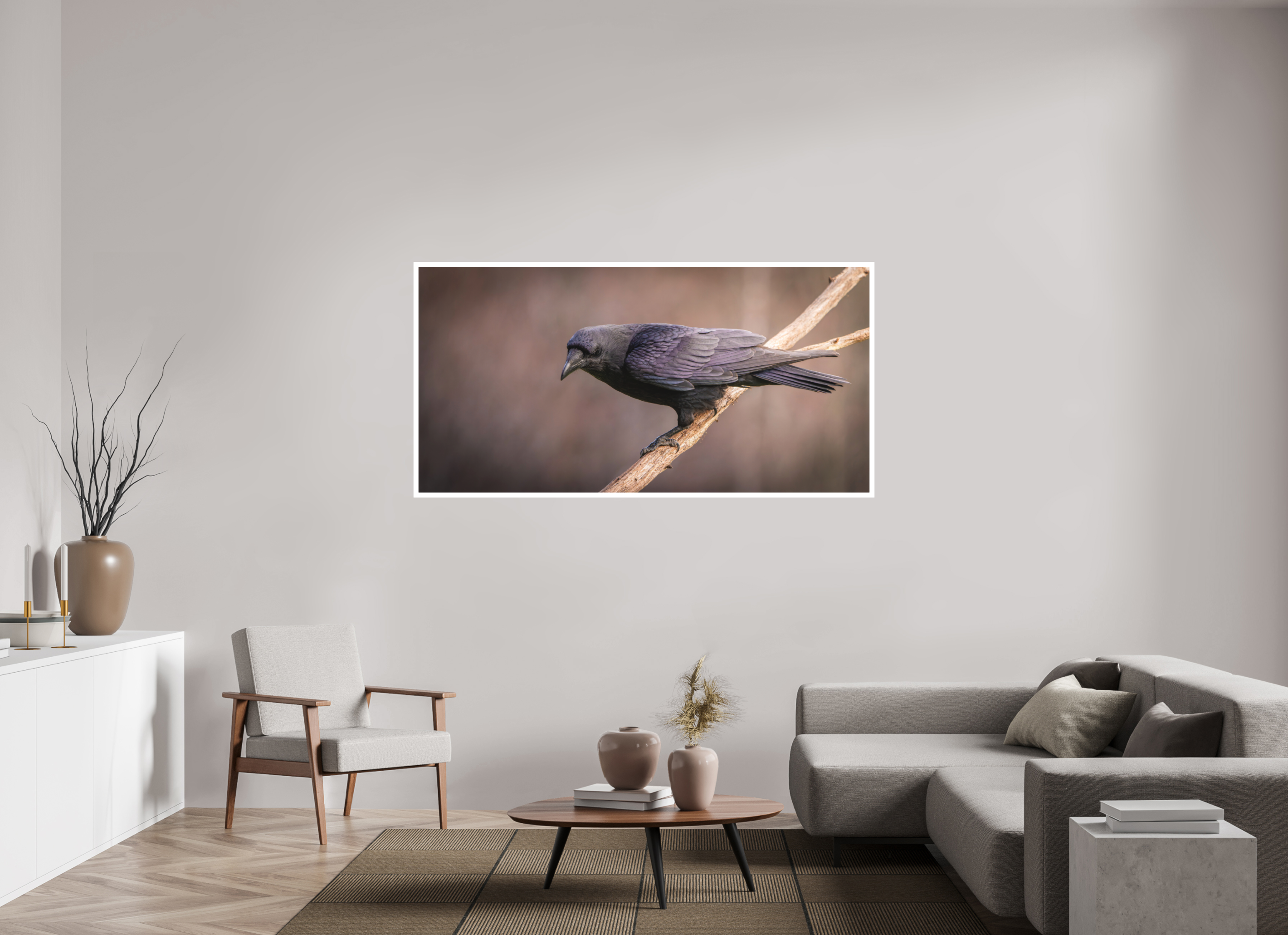 180 x 90 cm, Fine art print + 2cm border The man in black